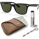 Ray-Ban RB4195 WAYFARER LITEFORCE Square Shaped Sunglasses for Men & Women with Official RAYBAN Eyewear Kit