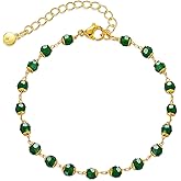 Dainty Gold Bracelets for Women, 18 Gold Plated Adjustable Evil Eye/Butterfly/Beaded/Pearl/Heart/Turquoise Handmade Bracelet for Women