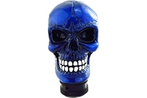 Lunsom Skull Gear Shift Head Resin Shifter Knob Car Transmission Shifting Stick Handle Fit Most Automatic Manual Vehicle (Nav