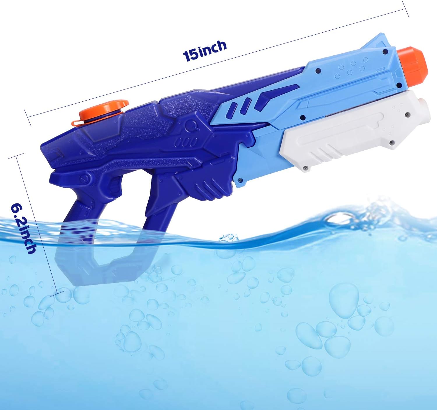 CIRO Water Gun for Kids and Adults, 2 Pack Squirt Gun Super Soaker Water Blaster Long Range 600CC Water Guns, Summer Outdoor Toys for Boys & Girls: Toys & Games