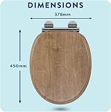 Croydex Ontario Flexi-Fix Soft Close Wooden Toilet Seat with Adjustable Hinges view 6
