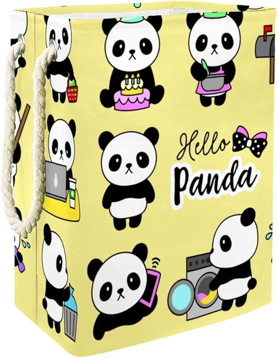 TIZORAX Lindo Panda Planner Actividades Cestas de la colada PVC