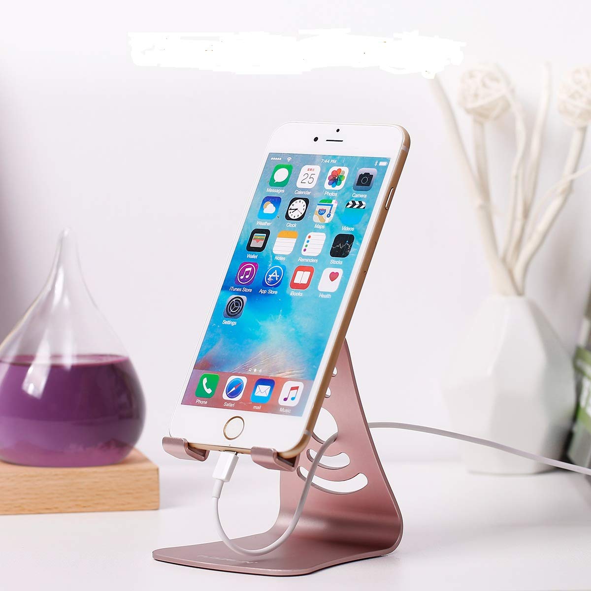 FLOUREON Handy Ständer Smartphone Halterung Handyhalter Tablet Stand für iPhone iPad Samsung Huawei Kindle und alle andere Tableten Handys Rosa Gold