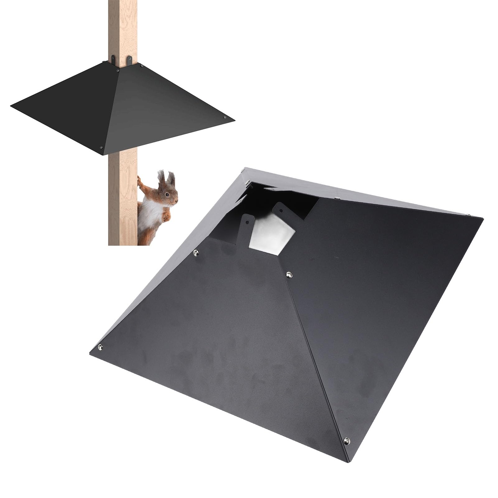 Wrap Around Squirrel Baffle Bird Feeding Station Metal Squirrel Guard Baffle Universal Squirrel Proof Baffle for Outdoor Bird Feeder