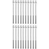 AIAS Bass Drum Tension Rods, 4 1/3 Inch (110mm), 20 Pack | 7/32 Inch, 12/24 Thread, Replacement for Bass Drum Restoration