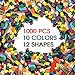 1000 Piece Building Bricks For Kids | Compatible With All Major Brands - Basic  Building Blocks - 10 Colors, 12 Shapes, 54 Roof Pieces | 2 Free 5