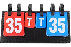 Housoutil Multifunctional Basketball and Table Tennis Flip Scoreboard, Portable Desk Score Counter for Sports