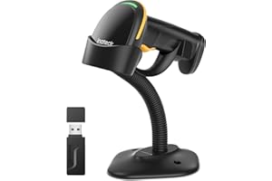 Inateck 2D Barcode Scanner with Intelligent Stand, Wireless QR Code Scanner, Handheld Scanner with APP and SDK, 2D Imager with 2600mAh Battery, BCST-35