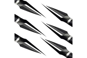 EOOENOON ARCHERY Archery Broadheads 150 Grain Traditional Hunting Arrow Head for Compound Bow,Pack of 6