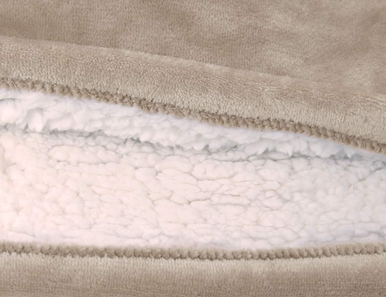 MARQUESS Electric Blanket Throw,Flannel Sherpa Washable and Comfortable Heated Blanket with 4 Settings, Safety 10 Hours Auto-Off &Dual Temperature Dual Control by One Blanket(King, Linen): Kitchen & Dining