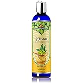 Ancient Health Remedies Cold-Pressed Unrefined USDA Certified Organic Neem Oil Pure & All Natural-Excellent Bulk Carrier Oil For Anti-aging, Healthy Hair & Skin (INDIA) (8 oz)