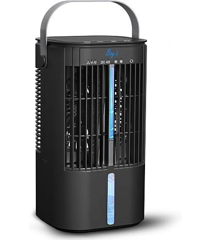 Condizionatore Portatile AirBreezeze Con Umidificatore E Luce Notturna - Raffreddamento Evaporativo, Per Stanze Fino A 25 M², Bianco