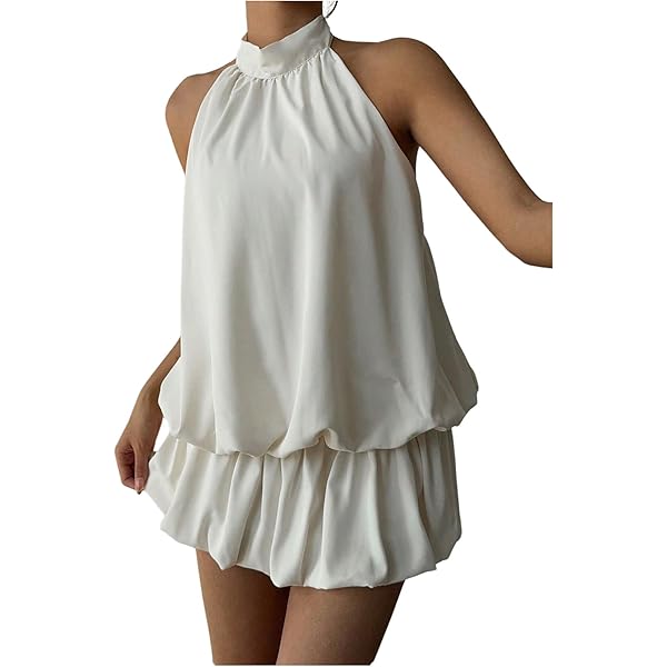 Generico Abito Vintage da Donna Abito Sexy Senza Maniche Abito Anni '20