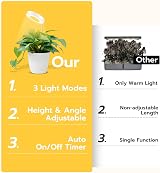 Mcbazel Plant Growing Light 48 LEDs Full Spectrum 10 Dimmable 180° Rotatable view 6