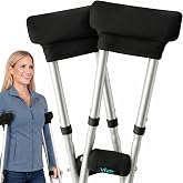Vive Premium Crutch Pads &amp; Hand Grips - Comfortable, Breathable | Machine Washable Padding - Moisture Wicking &amp; Odor Reducing Pillow Accessory Covers for Adult &amp; Youth Walking Crutches