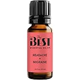 The Best Headache + Migraine Essential Oil Blend- Premium Grade- 100% Pure & Natural for Aromatherapy, Diffuser, Spa, Massage, Air Freshener- 10 ml (.33 fl oz)