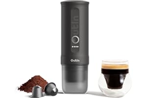 OutIn Nano Portable Electric Espresso Machine, Travel Coffee Maker for Camping, Car Coffee Maker Self-Heating with USB-C, Wit