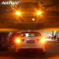NATGIC Amber 1156 P21W LED Bulb Yellow Canbus Error