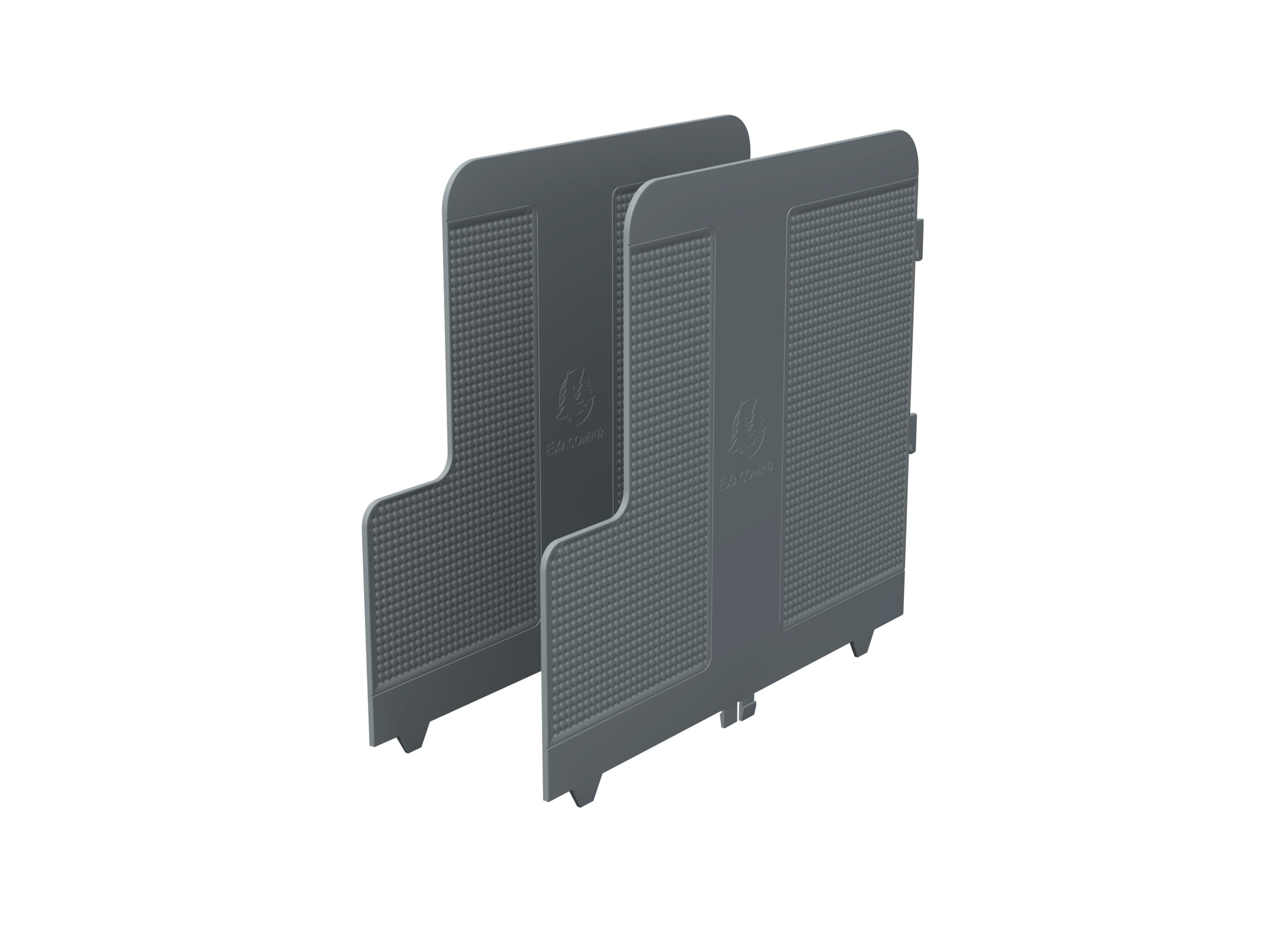 Exacompta - Ref 39107D - Modulotop ECOBlack - Additional Document Dividers (Pack of 2) - 280 x 240 x 6mm in Size, Easily Removed or Inserted - Mouse Grey