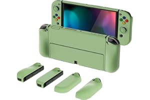PlayVital AlterGrips Protective Slim Case for Nintendo Switch OLED, Ergonomic Grip Cover for Joycon, Dockable Hard Shell for 