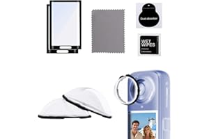 lasuroa 2pcs Lens Guard for Insta360 X5 with 2pcs Tempered Screen Protector, Anti-Scratch & Anti-Reflective Glass HD Lens Cov