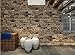 3D Effect Embossed Stack Brick Wallpaper Stone Textured Print Wall Paper for Home Room Decoration (Beige)