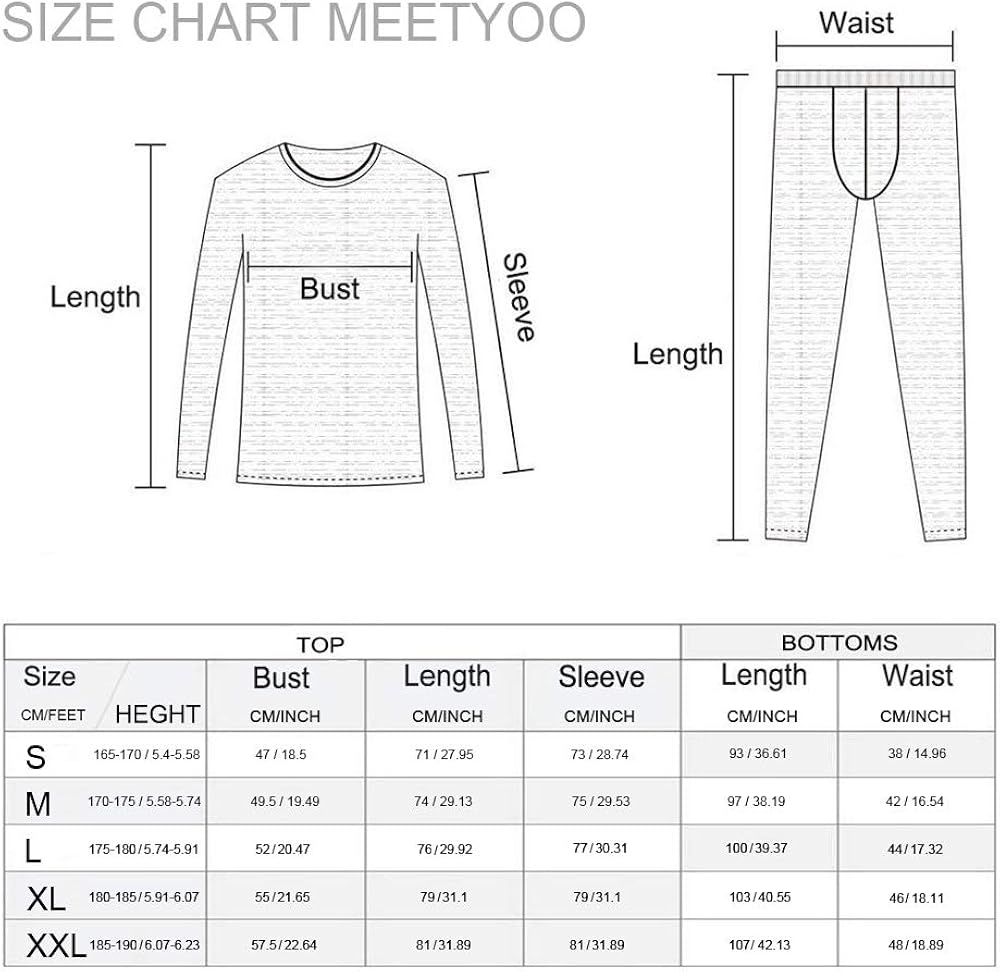 Men’s Thermal Underwear Set, Sport Long Johns Base Layer for Male, Winter Gear Compression Suits for Skiing Running at  Men’s Clothing store