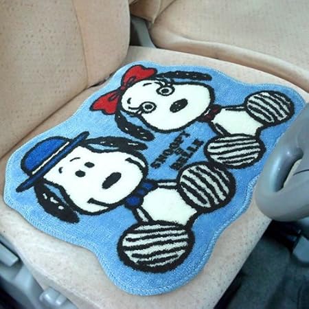 Amazon 明邦 シートマット スヌーピー ベル Sn35 シートクッション 車 バイク