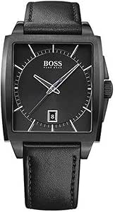 Hugo Boss 1513226 Reloj de cuarzo de hombre moderno, cuadrado, negro