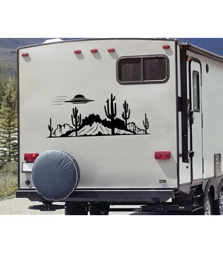 Amazon.com: Minglewood Trading Desert Cactus Scene V1 Vinyl Decal - RV  Camper Graphics Travel Trailer - Die Cut Sticker : Sports & Outdoors