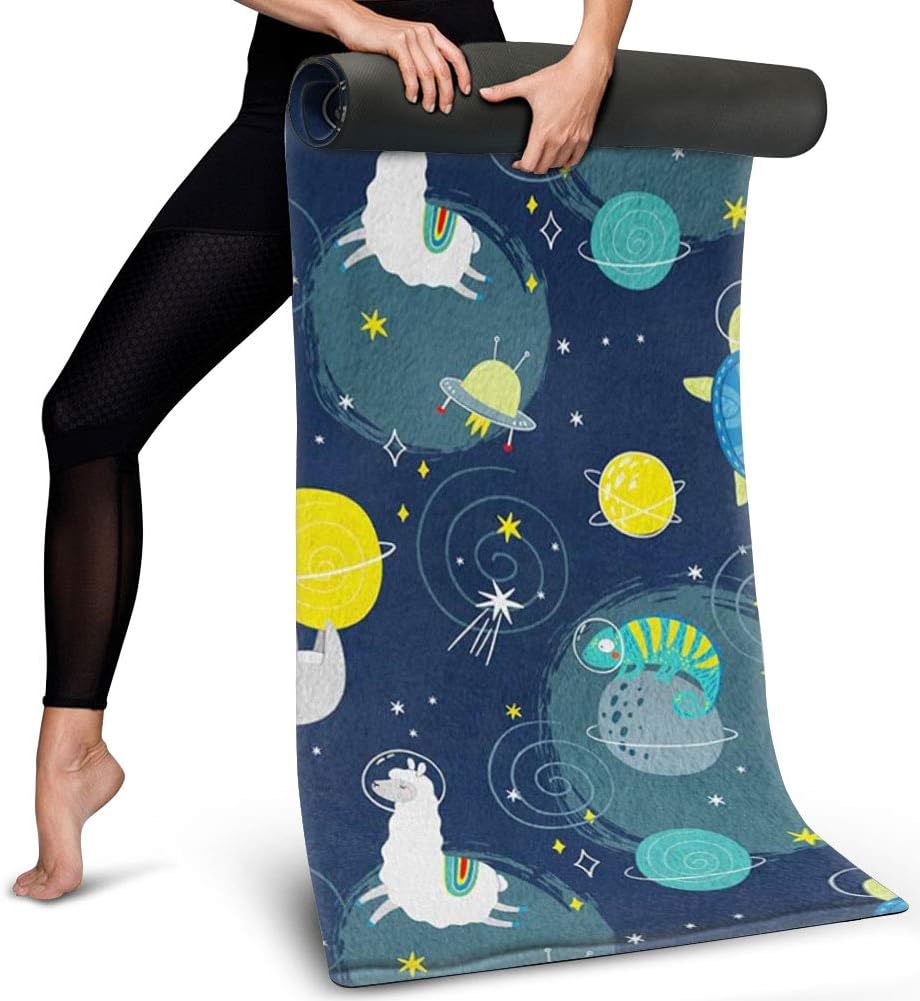 POLERO Eco-Friendly Yoga Mat Non-Toxic Exercise Mat Sweat Absorbent Fitness Mats Portable Lightweight Non-Slip Workout Pilates Mats