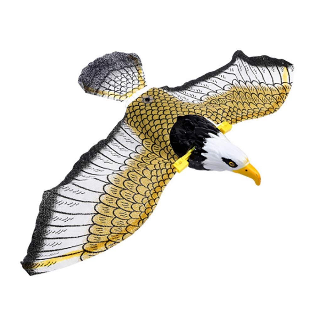 Photo 1 of Luminous Falcon Hanging Eagle with Music Flying Bird Scarer for Garden Park Farm Prevent Birds from Attacking Plants (ac)