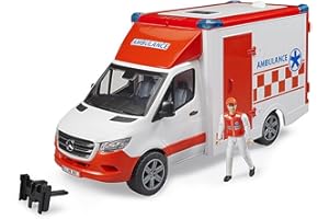 Bruder 02676 MB Sprinter Ambulance with Driver and Light + Sound Module