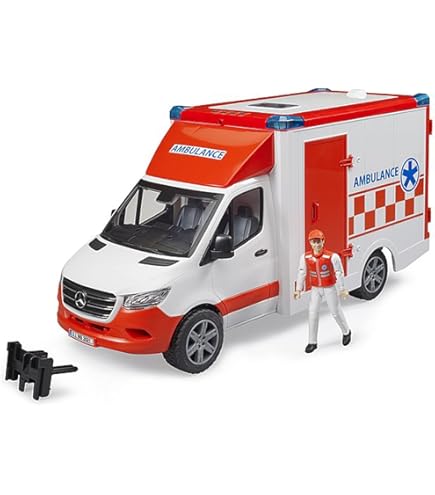 Bruder 02588 - Vehículo Policial Land Rover Defender, Remolque Para Caballos, 1 Caballo, 1 Policía, Módulo De Luz Y Sonido