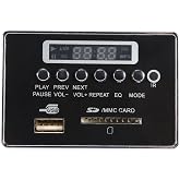Oumefar DC 12V Bluetooth Audio Decoder Board Module USB SD TF FM Radio Lossless WMA/WAV for Reading Songs etc(12V Black)