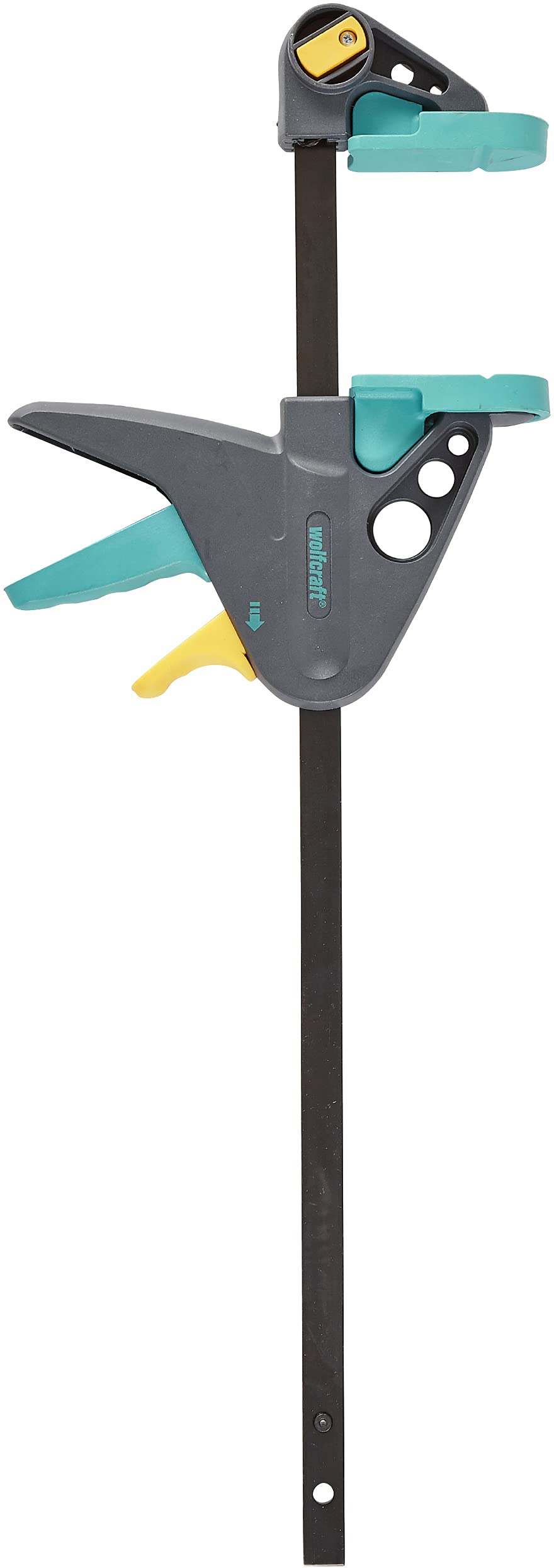 wolfcraft PRO M One-Hand Clamp, 300 mm I 3457000 I for Comfortable Clamping – Ideal for DIY Projects - Made in Europe