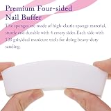 FRIUSATE 10pc White Nail Buffer Blocks & Files for Natural Acrylic Gel Nails view 4