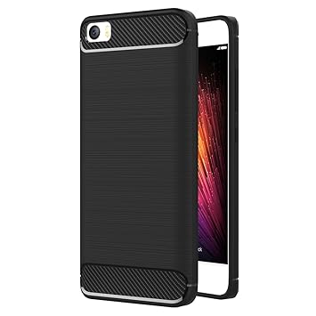 Xiaomi Mi5 Hülle, AICEK Schwarz Silikon Handyhülle für Xiaomi Mi 5 Schutzhülle Karbon Optik Soft Case