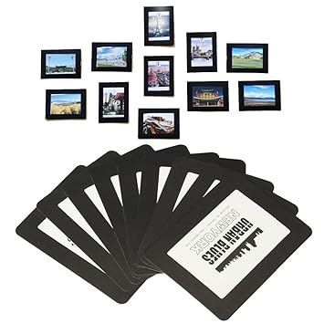 GresatekEU Magnetische Foto-Bilderrahmen und Kühlschrankmagnete, 20pcsTaschenrahmen für Kühlschrank, weiß, schwarz, hält 10x1