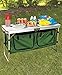The Lakeside Collection Portable Outdoor Camping Kitchen Table with Storagethumb 1