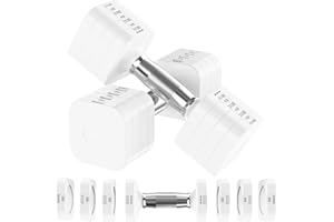 Hezeyferg 22LBS Adjustable Dumbbells Set, Adjustable Weight Dumbbells with 4 Levels 4.4lb, 6.6lb, 8.8lb, 11lb, Hand Weights Sets for Women/Men Home Gym Full Body Workout