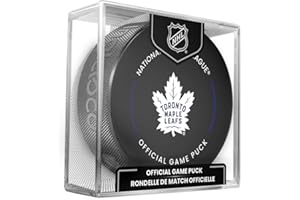 NHL Toronto Maple Leafs Official Game Hockey Puck in Acrylic Display Cube