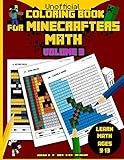 Coloring Book For Minecrafters: Math Coloring Book: Calculate and Color Squares (Unofficial Coloring
