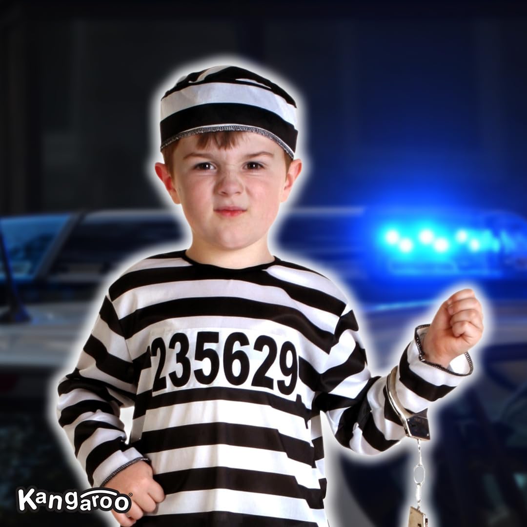 Kangaroo Toy Handcuffs for Kids – Police Role Play Metal Handcuffs with Keys – Fake Pretend Play Stocking Stuffers Handcuff Props – Sheriff Police Costume – Halloween Small Christmas Gifts for Kids