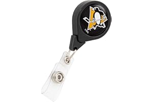 Desert Cactus Pittsburgh Penguins Retractable Badge Holder NHL Team ID Reel with Ticket Clip for Lanyard, Work, School & Office Access