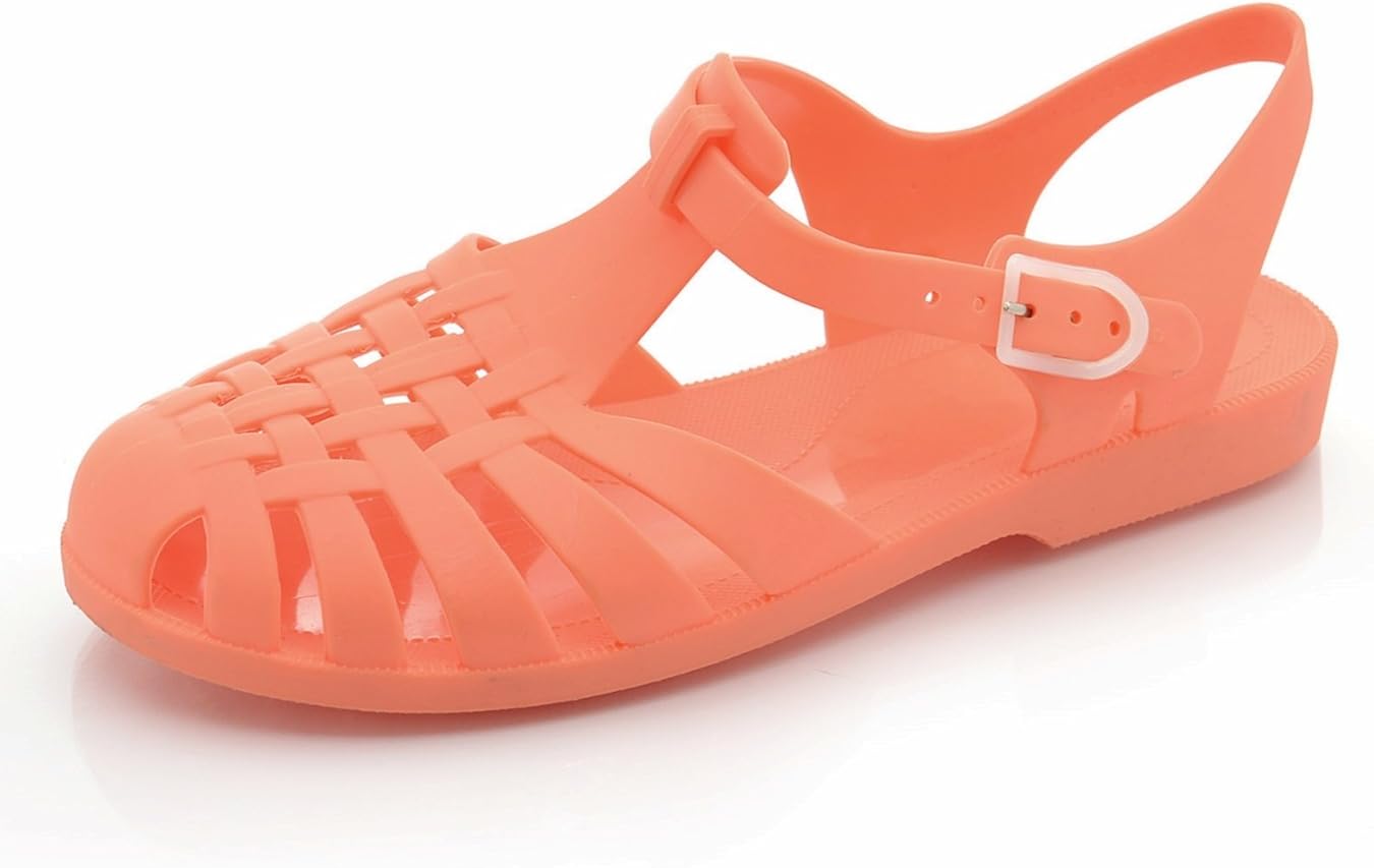 orange jelly shoes