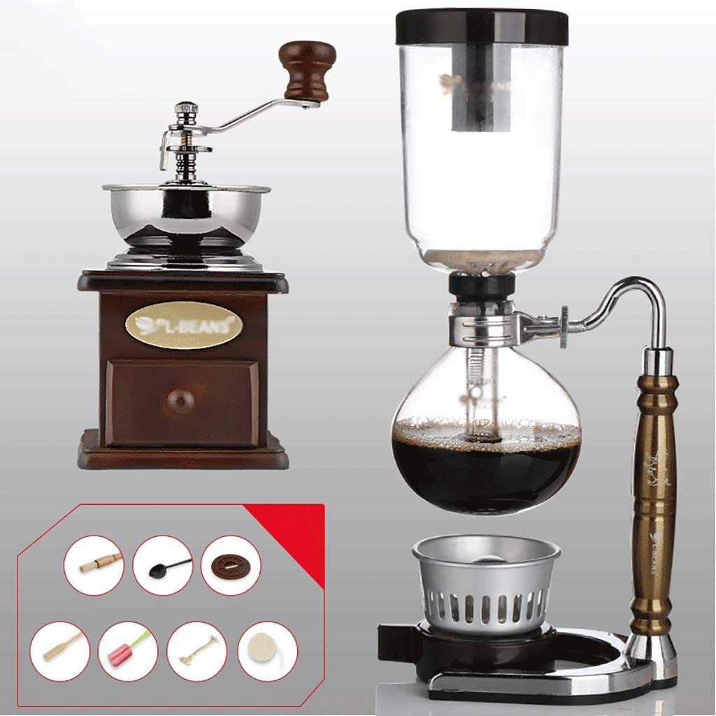 Sifone Caffettiera Set caffè Sifone Technia Maiale Totem Zodiaco Sifone pentola caffettiera 3 Tazze, 110 * 352mm Vacuum Coffee Makers Prezzi offerta