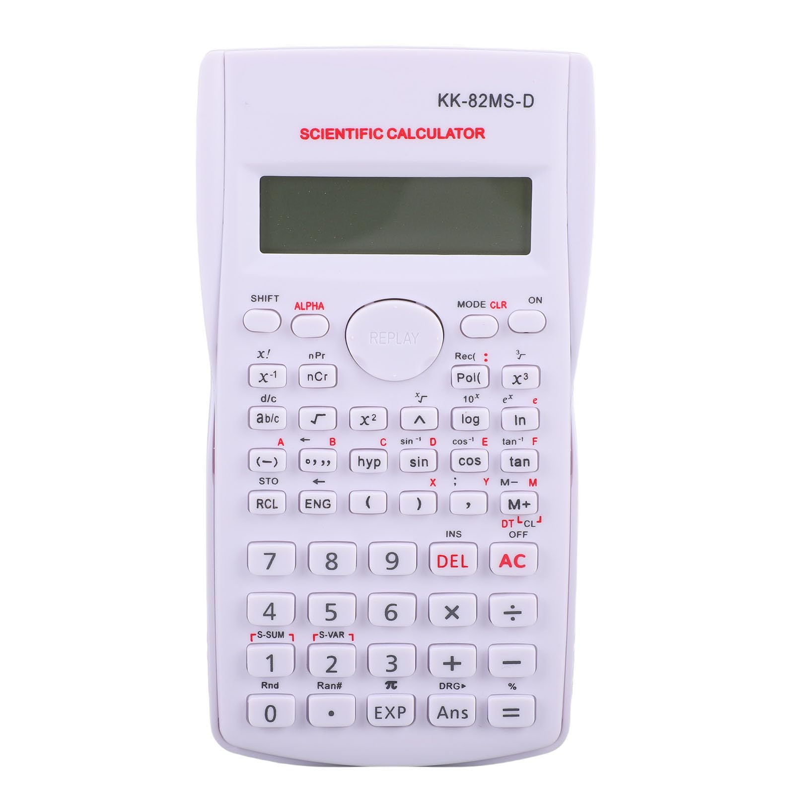 Scientific Calculator, 12 Digit 240 Functions Office Calculator, Multifunction Large Display Students Calculator with Sliding Hard Cover (White)