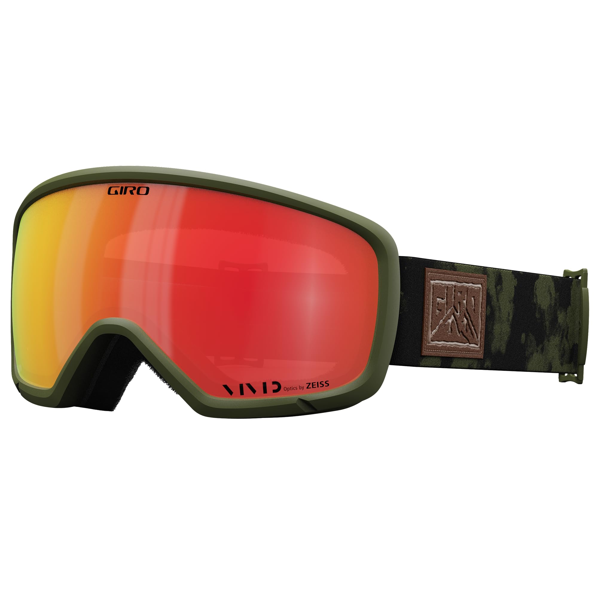Giro Ringo Snow Goggles - Trail Green Clouddust - Vivid Ember Lens - One Size — image 1