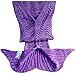 DDMY Mermaid Tail Blanket For Kids Teens Adult Handmade Wave Mermaid Blankets Crochet Knitting Blanket Seasons Warm Soft Living Room Sleeping Bag Best Birthday Christmas gift 74''x35''